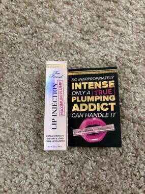 Too Faced Lip Injection Maximum Plump Extra Strength Lip Plumper 2.8g NIB